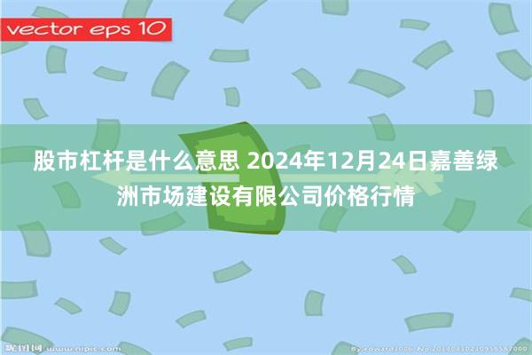 股市杠杆是什么意思 2024年12月24日嘉善绿洲市场建设有限公司价格行情