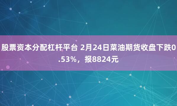 股票资本分配杠杆平台 2月24日菜油期货收盘下跌0.53%，报8824元