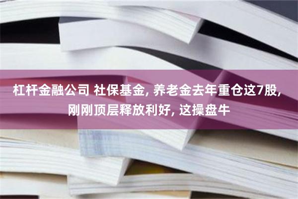 杠杆金融公司 社保基金, 养老金去年重仓这7股, 刚刚顶层释放利好, 这操盘牛